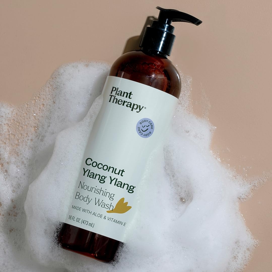 image:imagePlant Therapy Lavender Sandalwood Natural Body Wash 16 oz For all Skin Types Sulfate Free Body Wash For Men or Women Relaxing AllNatural Aroma Lush Hydrating Lather Cleanses amp Soothes SkinCoconut Ylang Ylang