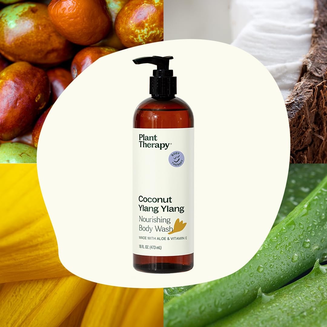 image:imagePlant Therapy Lavender Sandalwood Natural Body Wash 16 oz For all Skin Types Sulfate Free Body Wash For Men or Women Relaxing AllNatural Aroma Lush Hydrating Lather Cleanses amp Soothes SkinCoconut Ylang Ylang