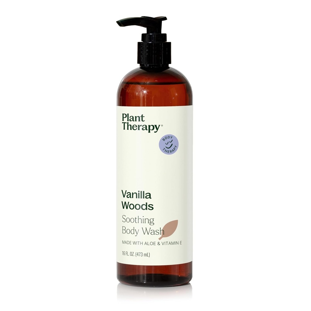 image:imagePlant Therapy Lavender Sandalwood Natural Body Wash 16 oz For all Skin Types Sulfate Free Body Wash For Men or Women Relaxing AllNatural Aroma Lush Hydrating Lather Cleanses amp Soothes SkinVanilla Woods