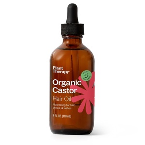 image:imagePlant Therapy Castor Oil USDA Organic Cold Pressed 100 Pure Hexane Free 16 oz Conditioning amp Healing For Dry Skin Hair Growth Eyelashes4 Fl Oz Pack of 1