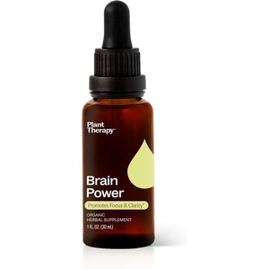 image:imagePlant Therapy Organic Brain Power Tincture 30 mL 1 oz Supports Brain Focus amp Clarity Helps Mental Alertness amp Memory Brain Boost Supplement Packed with BenefitsBrain Power