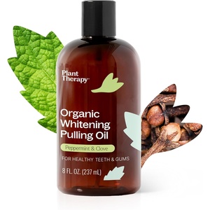 image:imagePlant Therapy Organic Pulling Oil 16 oz Coconut amp Peppermint Naturally Whitens Teeth Freshens Breath amp Supports Gum Health Helps Calm Oral Irritation and Discomfort Natural Essential Oils8 Fl Oz Pack of 1