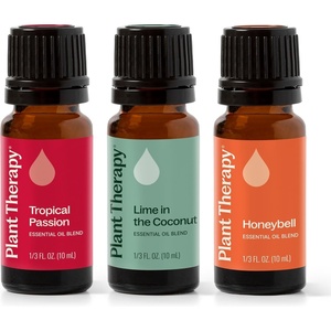 image:imagePlant Therapy Tropical Scents Home Set of 3 Essential Oil Blends Including Natural Scents to Scent Your Home with Honeybell Lime in The Coconut amp Tropical Passion 10 mL 13 oz EachTropical