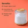 image:imagePlant Therapy 7 amp 7 Essential Oils Set amp Serenity Glass Diffuser Elegant Glass Cover Intermittent amp Continuous Mist Multiple Light Settings Essential Oil Diffuser 250 Square Feet Coverage