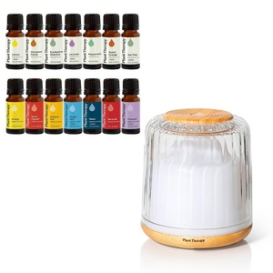 image:imagePlant Therapy 7 amp 7 Essential Oils Set amp Serenity Glass Diffuser Elegant Glass Cover Intermittent amp Continuous Mist Multiple Light Settings Essential Oil Diffuser 250 Square Feet Coverage