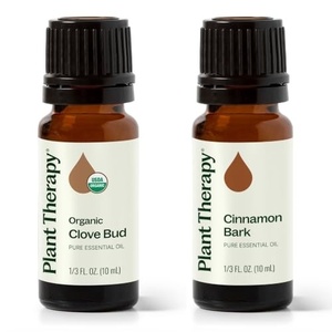 image:imagePlant Therapy Organic Clove Bud Essential Oil 10 mL 13 oz amp Cinnamon Bark Essential Oil 10 mL 13 oz 100 Pure Undiluted Cinnamon Oil for Diffuser Spray Candle Making Spicy Sweet Scent