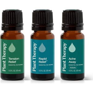 image:imagePlant Therapy Pain Support Essential Oil Blend Set 10 mL 13 oz Each of Ache Away Rapid Relief amp Tension Relief Pure Undiluted Essential Oil Blends