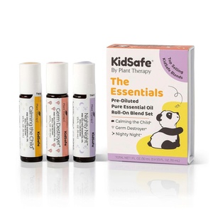 image:imagePlant Therapy Top 3 KidSafe RollOn Set 100 Pure Therapeutic Grade Essential Oils Diluted in Coconut Oil Includes Germ Destroyer Calming the Child and Nighty Night 10 ml 13 oz each